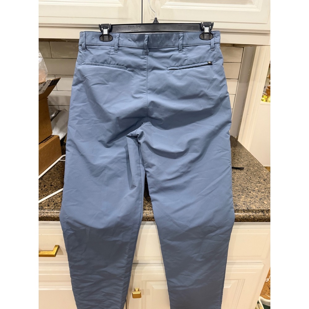 Banana Republic Mens Performance Chino Pants Blue Gray 34x30 Slim Fit